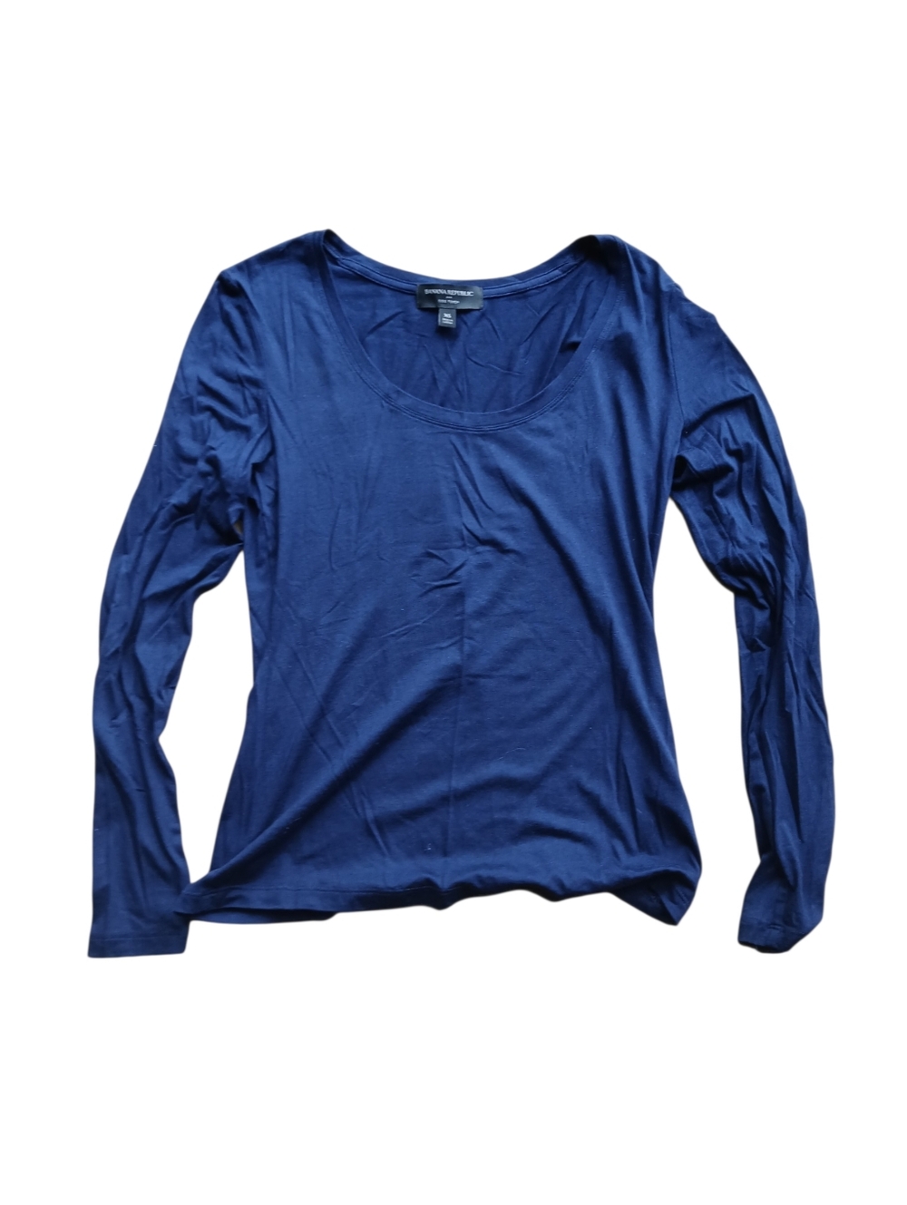 Banana Republic Women's Size XS Classic Long Sleeve Scoop Neck Top - Navy